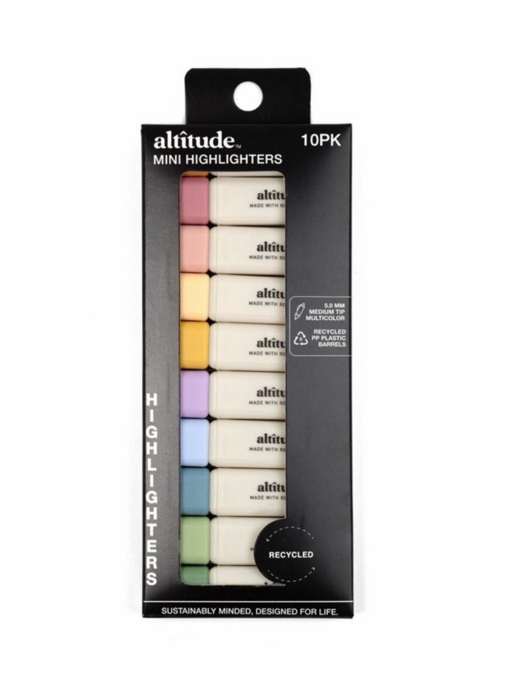 Mini Highlighters Pack - Pastel Multi-Color (10PK)
